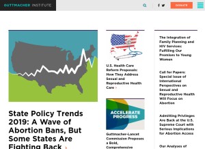 How guttmacher.org looks like on a tablet such as an iPad.