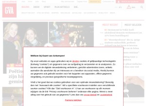 How gva.be looks like on a tablet such as an iPad.