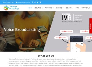 How gventure.net looks like on a tablet such as an iPad.