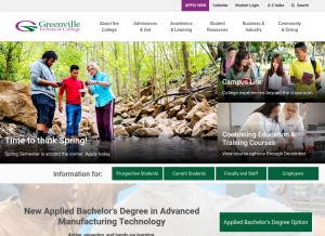 How gvltec.edu looks like on a tablet such as an iPad.