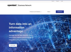 How gxs.com looks like on a tablet such as an iPad.