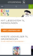 How gyldendal-uddannelse.dk looks like on a mobile device such as an iPhone.