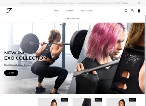 How gymshark.com looks like on a tablet such as an iPad.