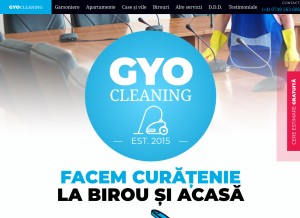 How gyocleaning.ro looks like on a tablet such as an iPad.