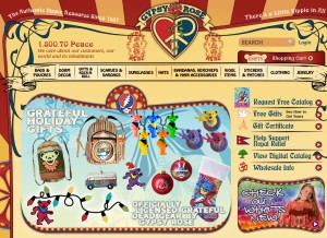 How gypsyrose.com looks like on a tablet such as an iPad.