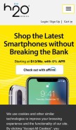 How h2owirelessnow.com looks like on a mobile device such as an iPhone.