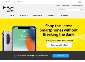 How h2owirelessnow.com looks like on a tablet such as an iPad.