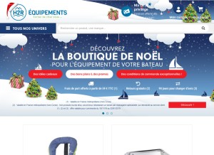 How h2r-equipements.com looks like on a tablet such as an iPad.