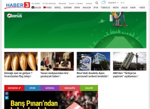 How haber3.com looks like on a tablet such as an iPad.