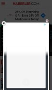 How haberler.com looks like on a mobile device such as an iPhone.