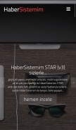 How habersistemim.com looks like on a mobile device such as an iPhone.