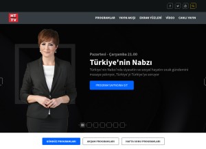 How haberturk.tv looks like on a tablet such as an iPad.