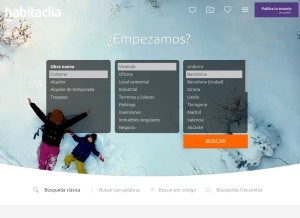 How habitaclia.com looks like on a tablet such as an iPad.