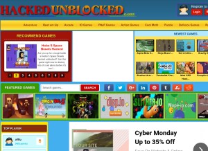 How hackedunblocked.games looks like on a tablet such as an iPad.