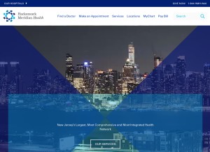 How hackensackmeridianhealth.org looks like on a tablet such as an iPad.