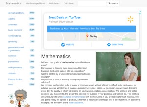 How hackmath.net looks like on a tablet such as an iPad.