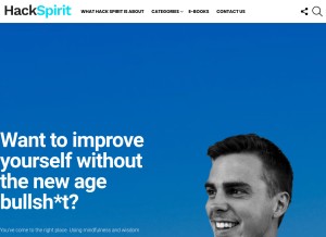 How hackspirit.com looks like on a tablet such as an iPad.