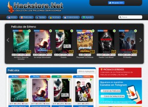 How hackstore.net looks like on a tablet such as an iPad.