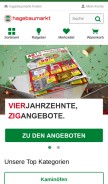 How hagebau.de looks like on a mobile device such as an iPhone.