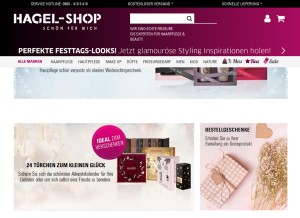How hagel-shop.de looks like on a tablet such as an iPad.