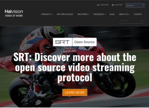 How haivision.com looks like on a tablet such as an iPad.