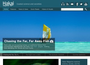 How hakaimagazine.com looks like on a tablet such as an iPad.