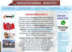 How hakanevdenevenakliyat.com looks like on a tablet such as an iPad.