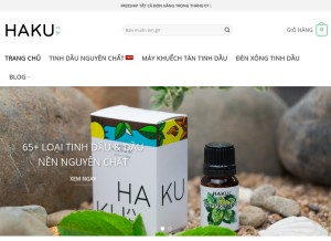 How hakufarm.vn looks like on a tablet such as an iPad.