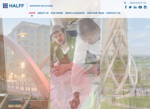 How halff.com looks like on a tablet such as an iPad.