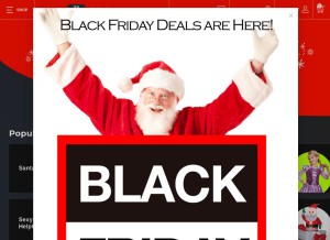 How halloweenexpress.com looks like on a tablet such as an iPad.