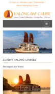 How halongbaycruise.com looks like on a mobile device such as an iPhone.