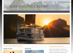 How halongviolet.com looks like on a tablet such as an iPad.