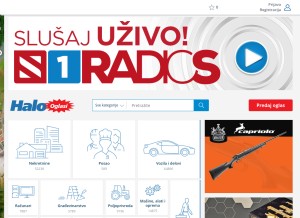 How halooglasi.com looks like on a tablet such as an iPad.