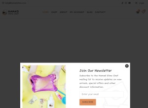 How hamadslime.com looks like on a tablet such as an iPad.