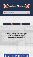 How hamburg-plumbers.de looks like on a mobile device such as an iPhone.
