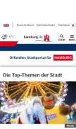 How hamburg.de looks like on a mobile device such as an iPhone.