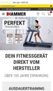 How hammer.de looks like on a mobile device such as an iPhone.