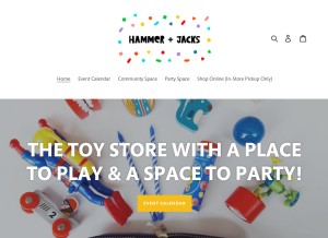 How hammerandjacks.com looks like on a tablet such as an iPad.