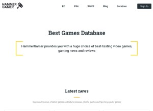 How hammergamer.com looks like on a tablet such as an iPad.