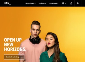 How han.nl looks like on a tablet such as an iPad.