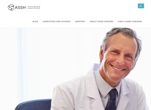 How handcare.org looks like on a tablet such as an iPad.