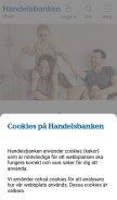 How handelsbanken.se looks like on a mobile device such as an iPhone.