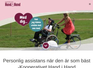 How handihand.se looks like on a tablet such as an iPad.