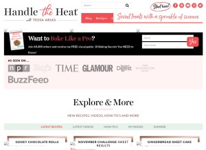 How handletheheat.com looks like on a tablet such as an iPad.