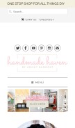 How handmade-haven.com looks like on a mobile device such as an iPhone.
