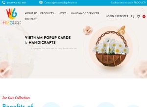 How handmadegifts.com.vn looks like on a tablet such as an iPad.