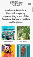How handsomefrank.com looks like on a mobile device such as an iPhone.