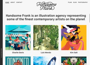 How handsomefrank.com looks like on a tablet such as an iPad.