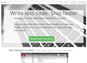 How handyjs.org looks like on a tablet such as an iPad.