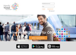 How handyticket.de looks like on a tablet such as an iPad.